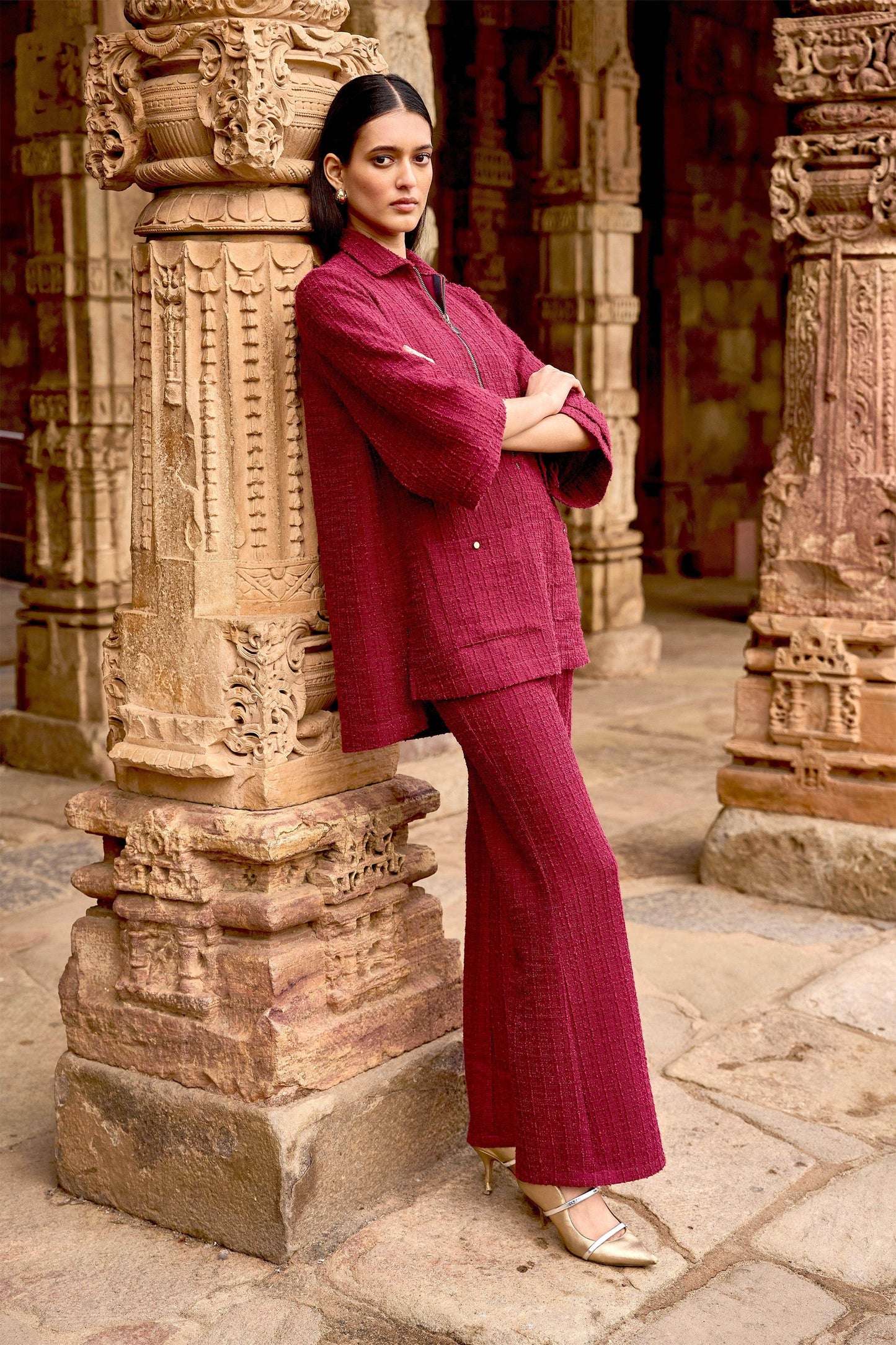 TEXTURED KNIT SET - dash and dot