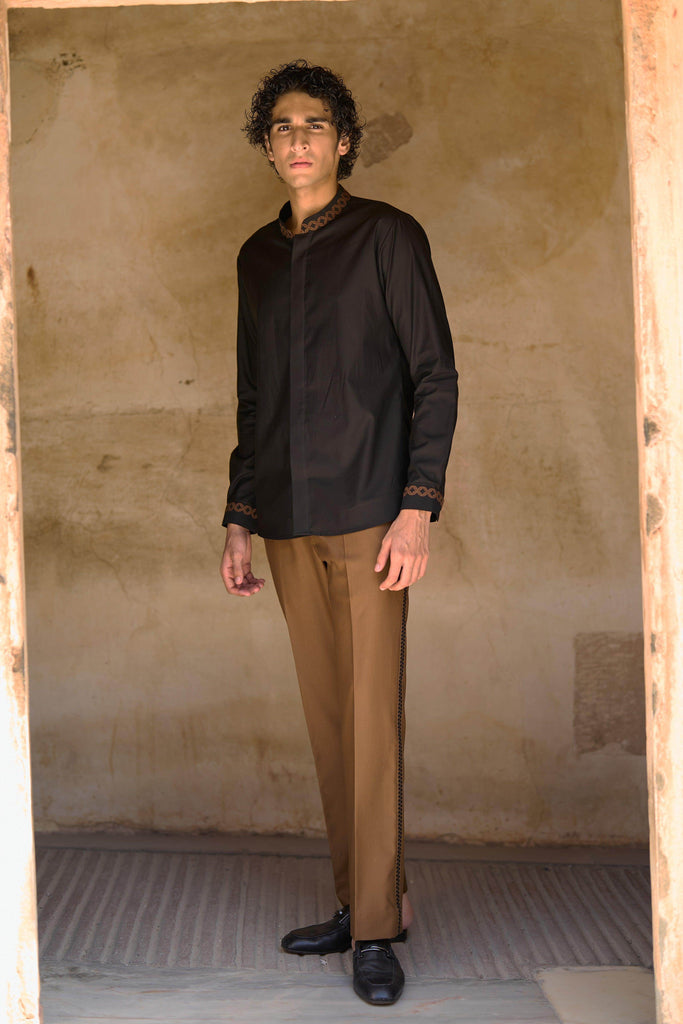 BORDER EMBROIDERED PANT - dash and dot dash and dot