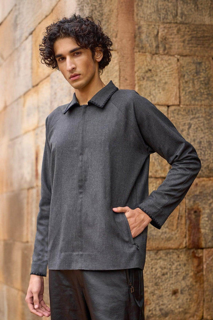 CONTRAST STITCH SHIRT - dash and dot dash and dot