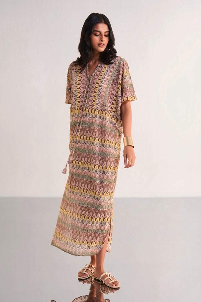 MULTICOLOUR CROCHET KNIT MAXI dash and dot