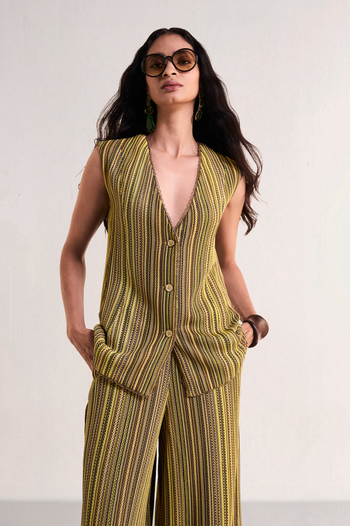 SCALLOPED CROCHET KNIT WAISTCOAT dash and dot