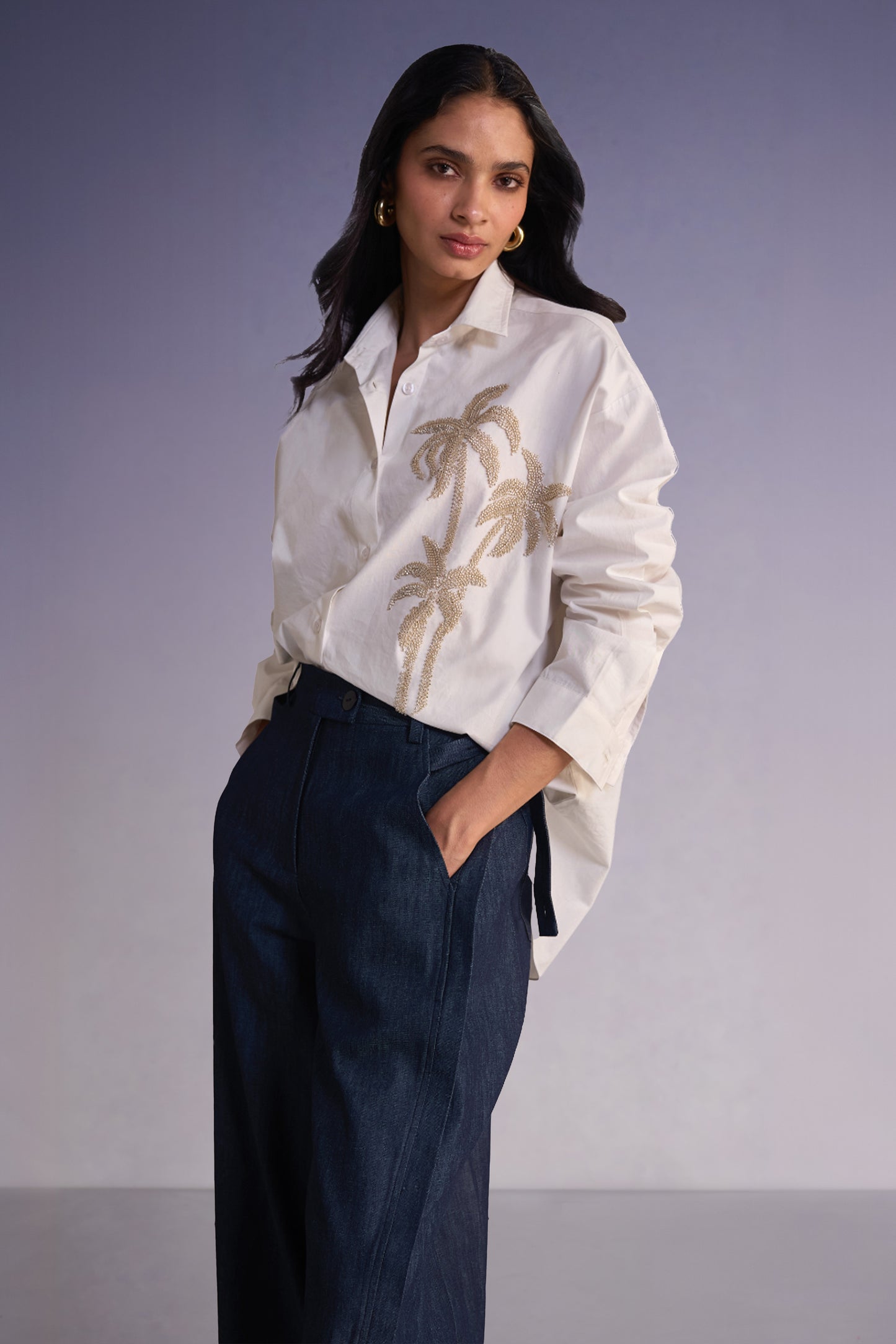 BEAD EMBROIDERED SHIRT