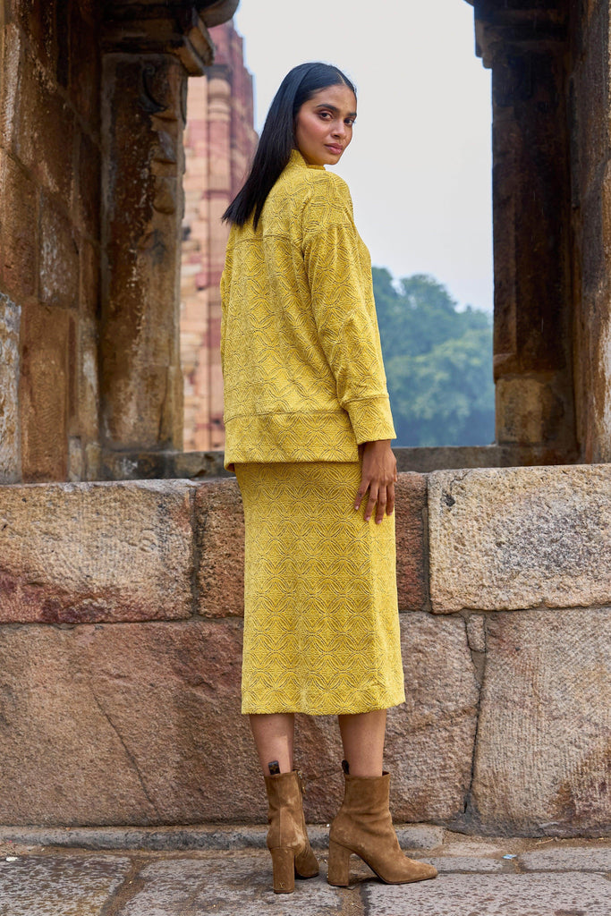 KNITTED LACE MIDI SKIRT - dash and dot dash and dot