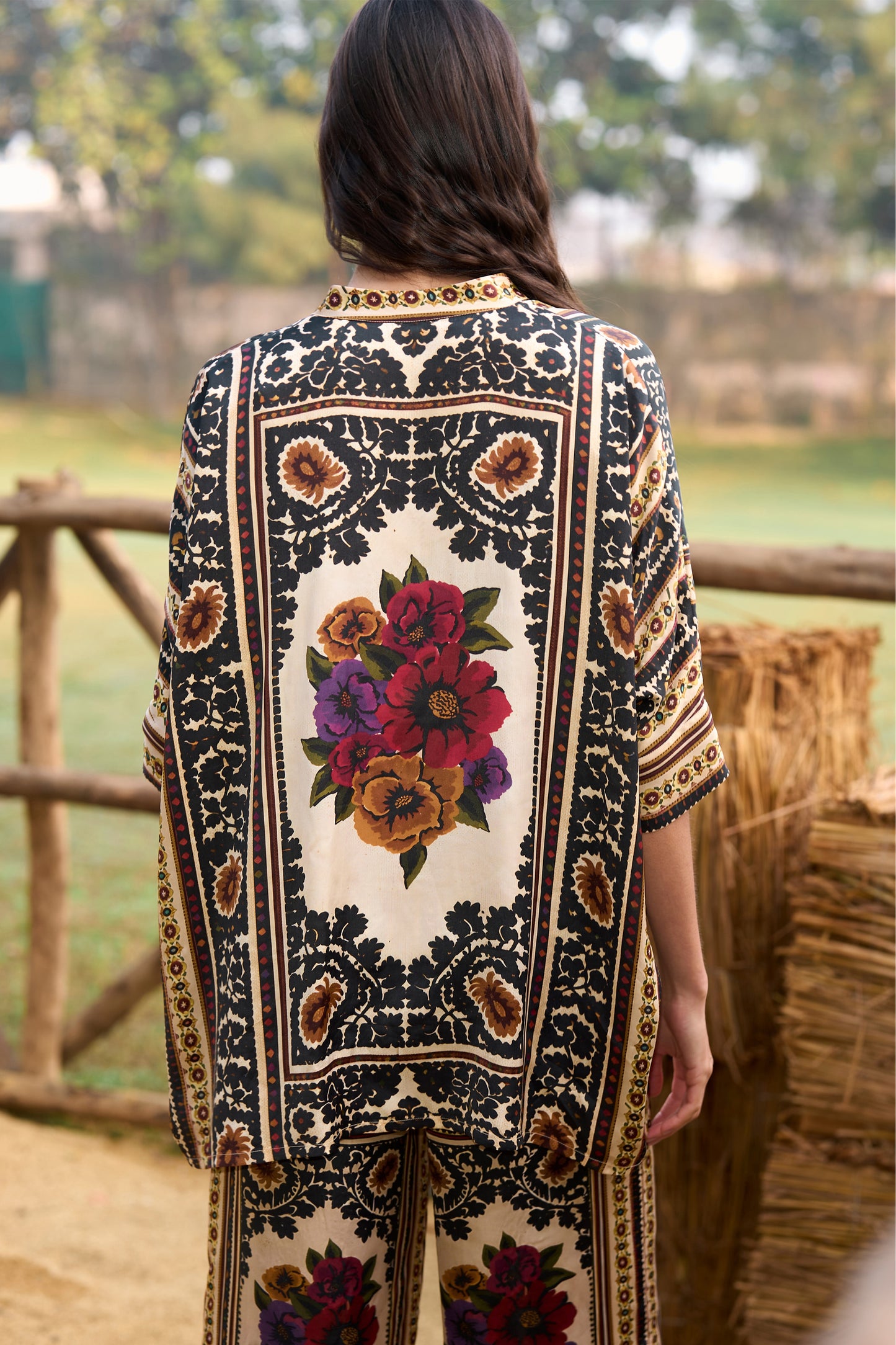 BAROQUE PRINTED BOXY SHIRT & STRAIGHT-CUT PANT SET