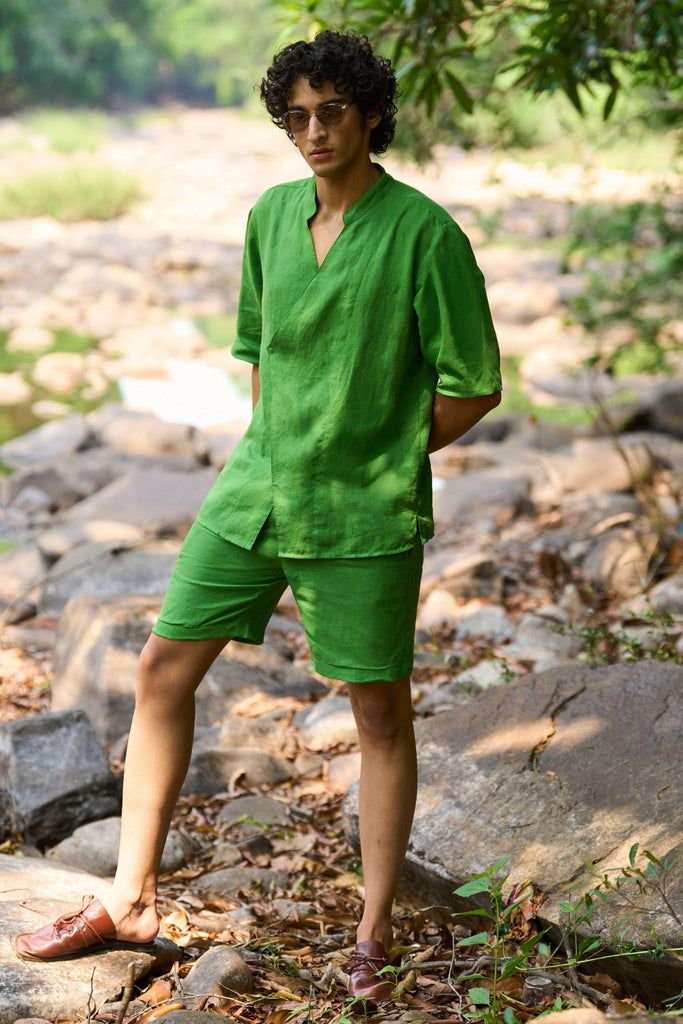 LINEN SHORTS SET - dash and dot dash and dot