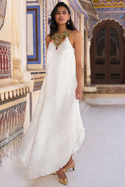 BEADED CRUSHED TISSUE MAXI