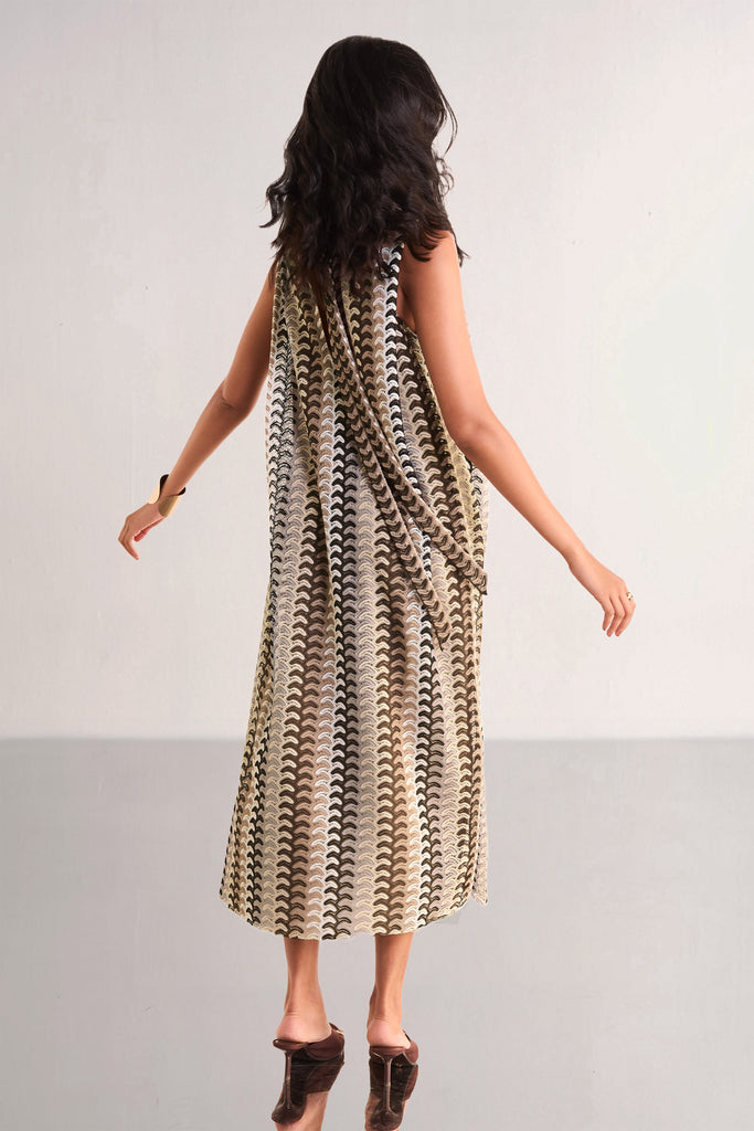 CROCHET KNIT BACK KNOT MIDI dash and dot