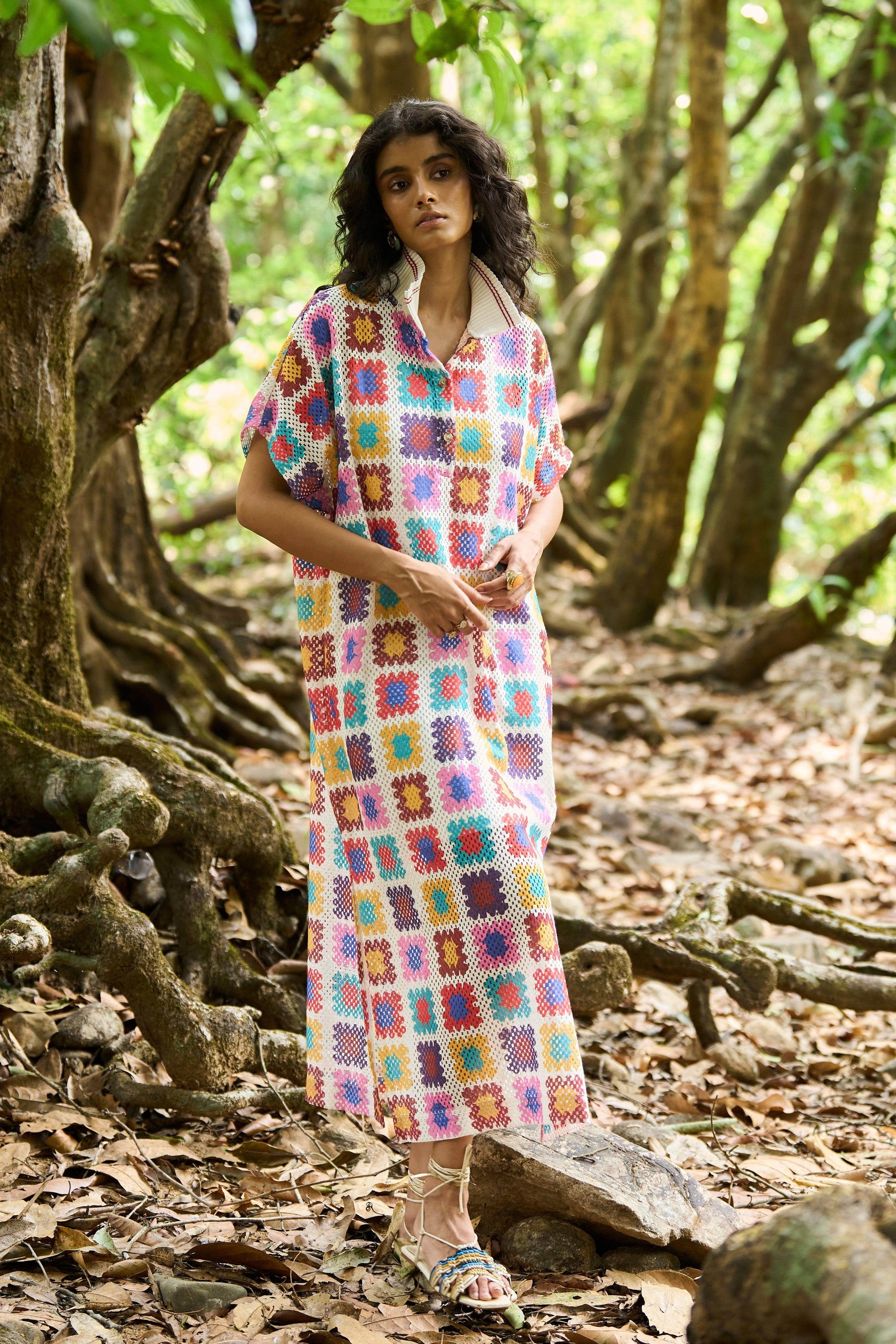 CROCHET PRINT MIDI - dash and dot