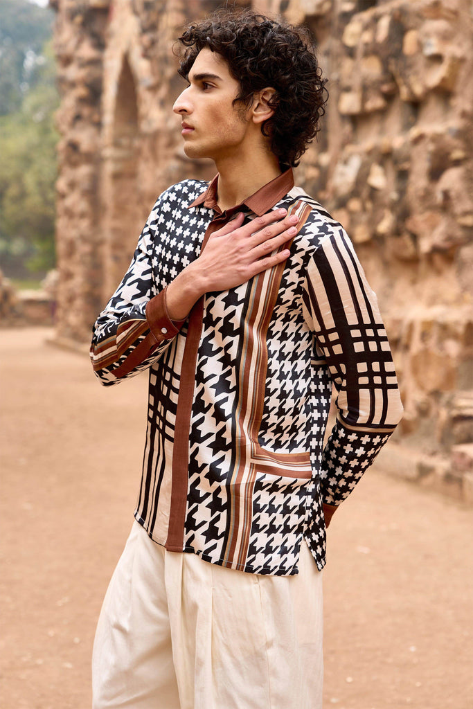 SIGNATURE PRINT SHIRT - dash and dot dash and dot