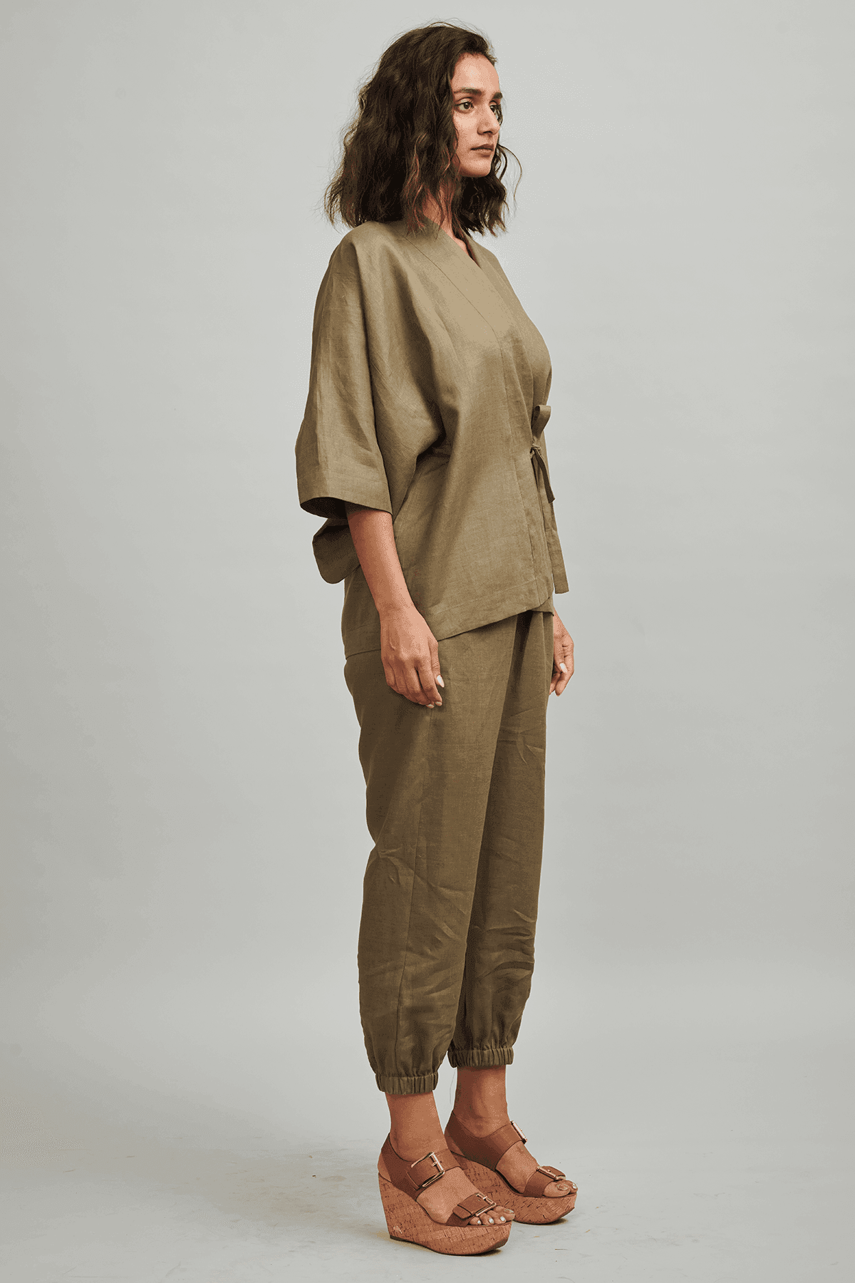 LINEN JOGGER PANT - dash and dot