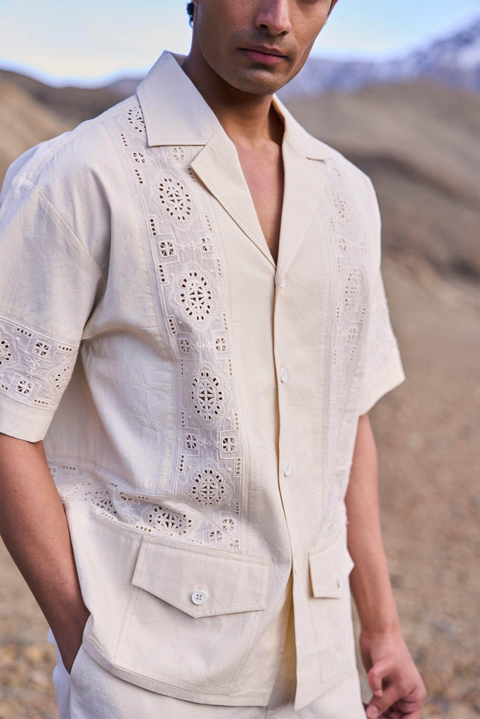 SCHIFFLI SHORTS SET - dash and dot dash and dot