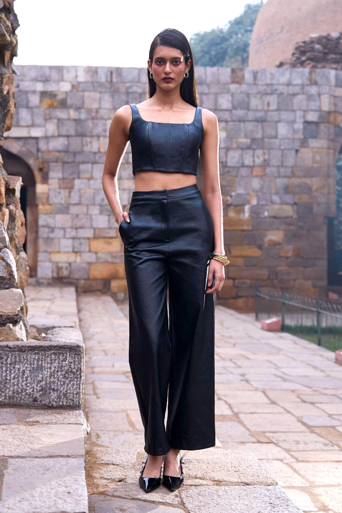 WAXED DENIM CORSET - dash and dot dash and dot