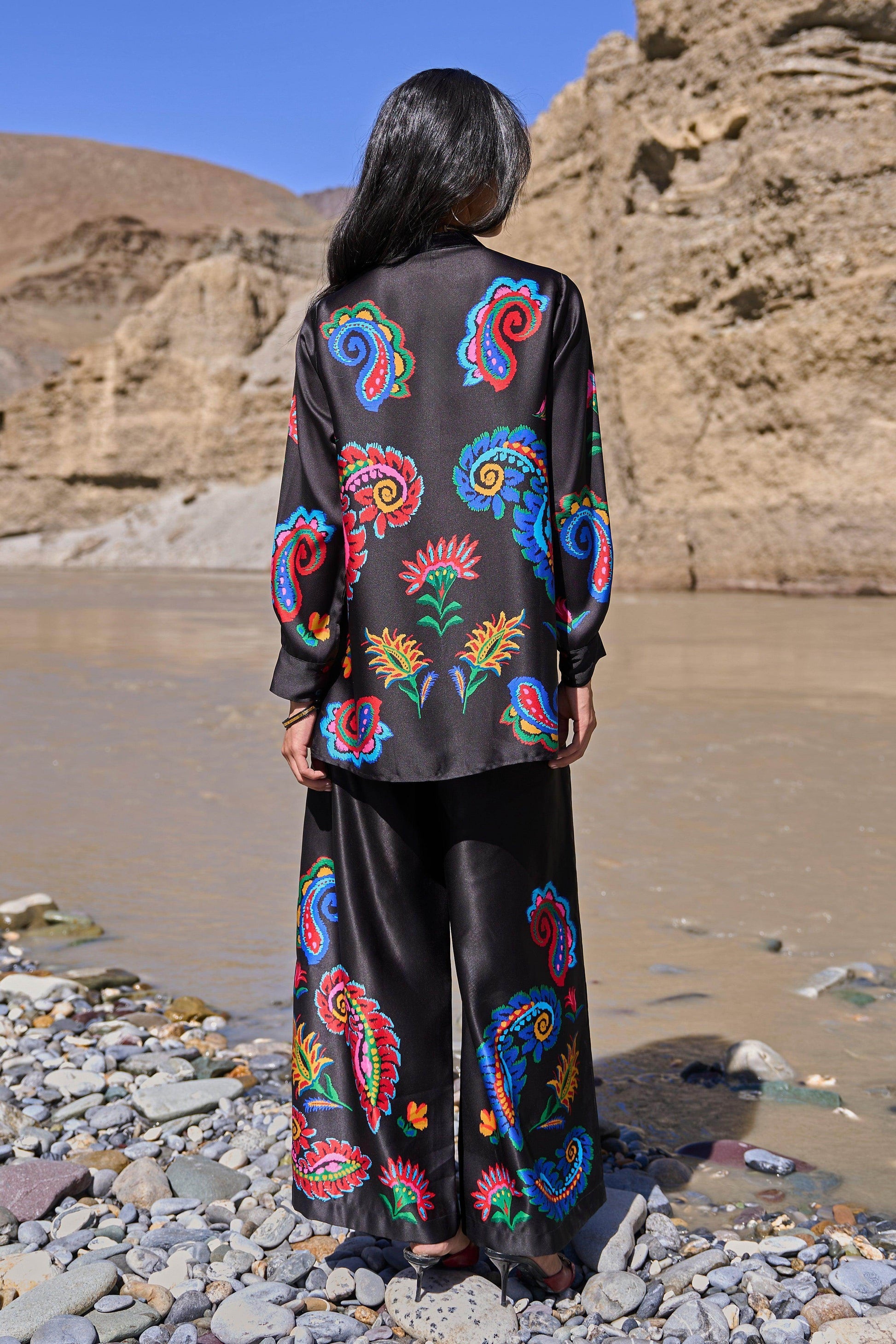 MULTICOLOUR PAISLEY PANT - dash and dot