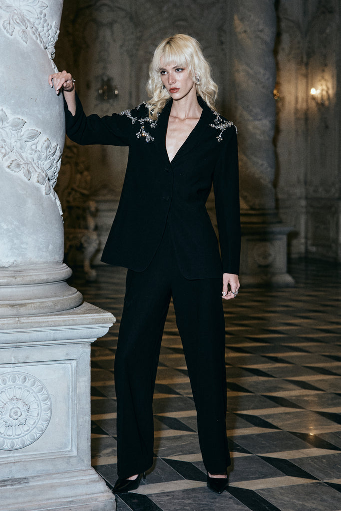 CRYSTAL EMBELLISHED SUIT dash and dot