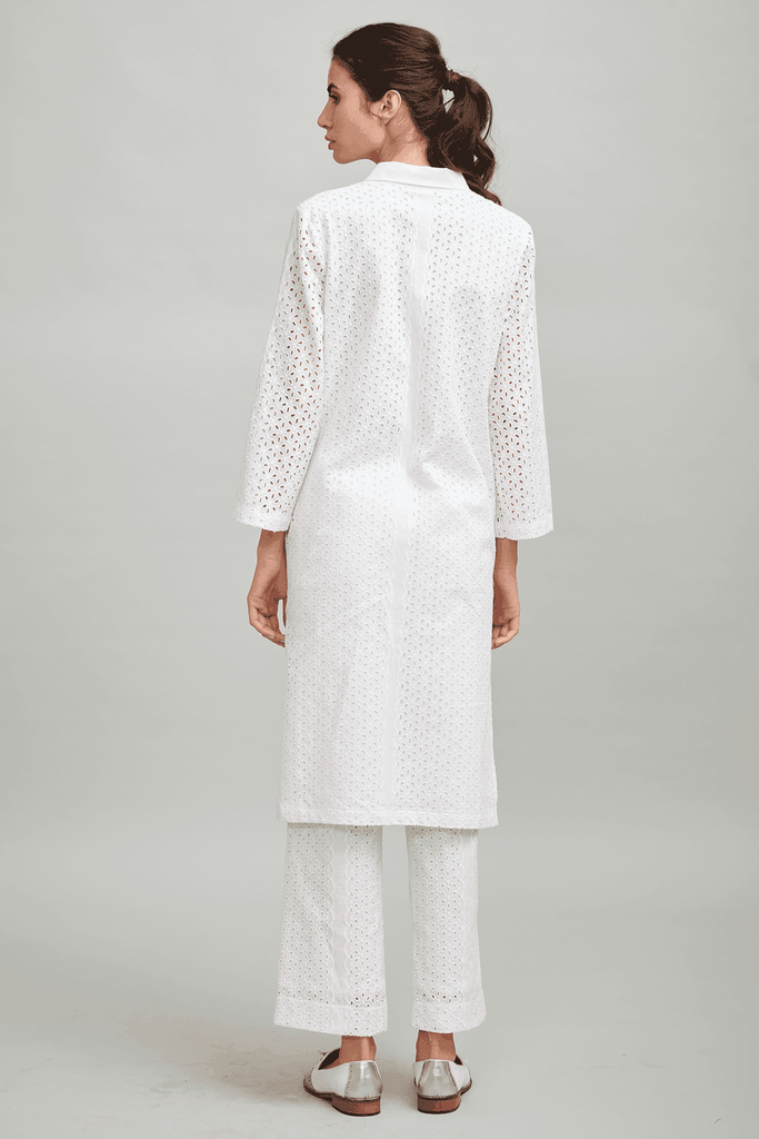 CUTWORK EMBROIDERY PANT - dash and dot dash and dot