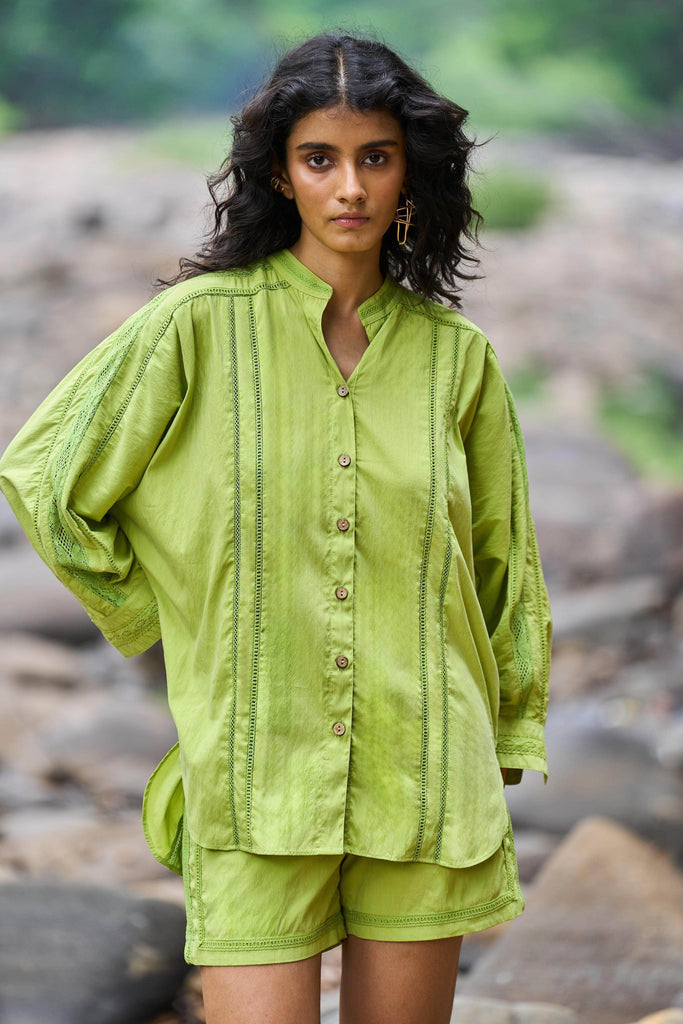 LACE INSERT SHORTS SET - dash and dot dash and dot