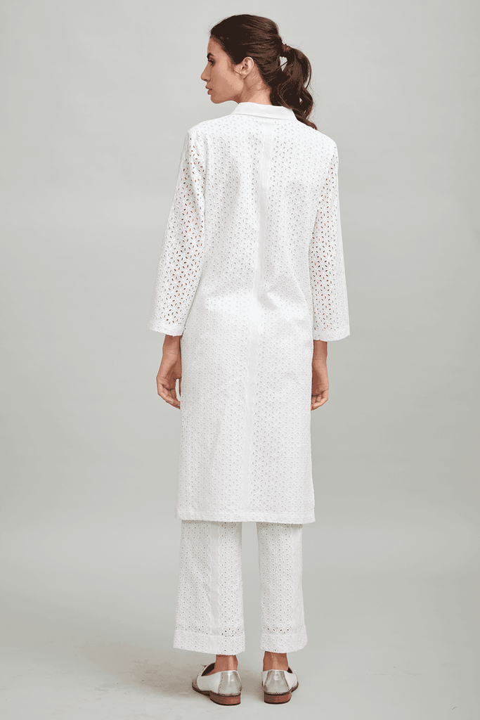 CUTWORK EMBROIDERY PANT SET - dash and dot dash and dot