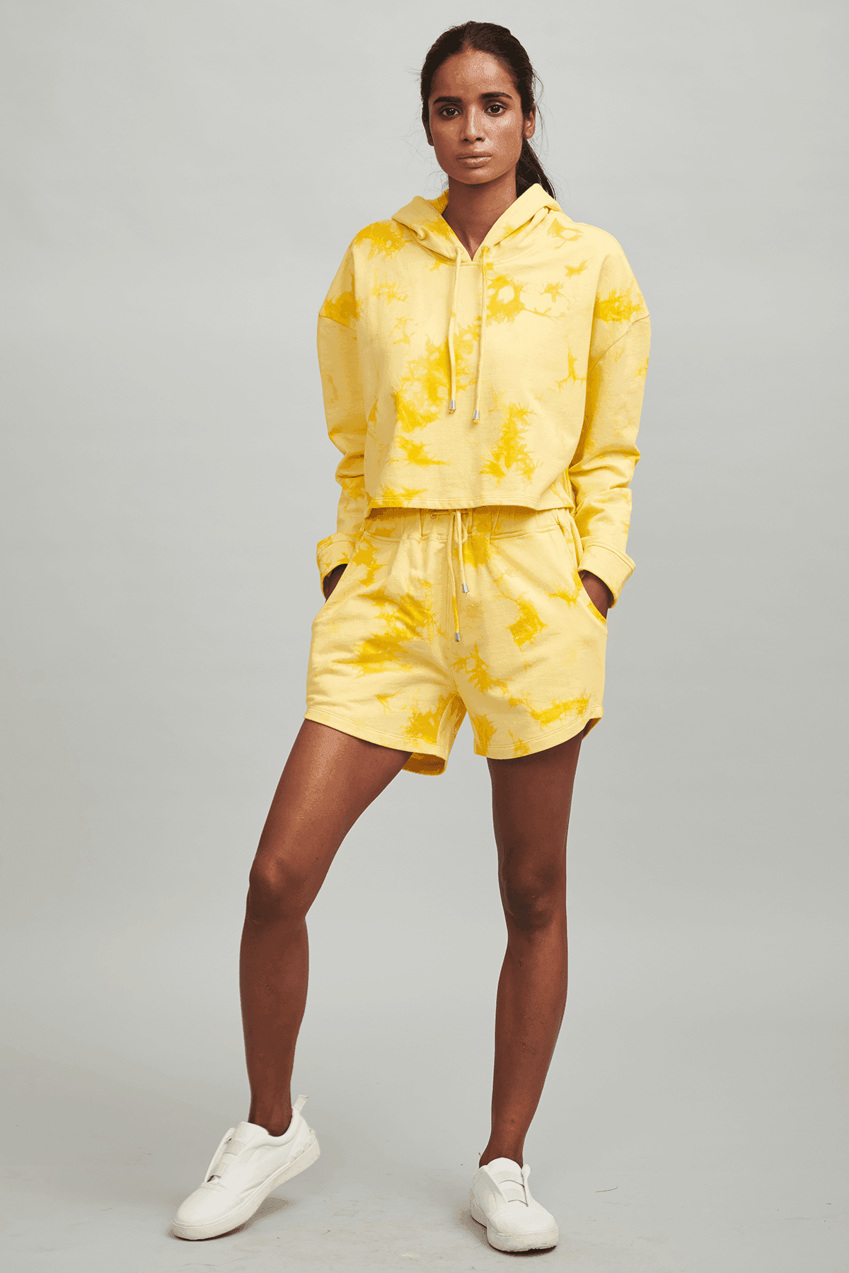 YELLOW TIE DYE HOODIE - dash and dot