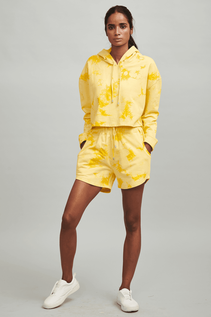 YELLOW TIE DYE HOODIE - dash and dot dash and dot