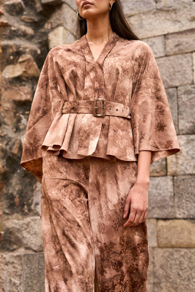 JACQUARD CAPE AND PANT SET - dash and dot dash and dot