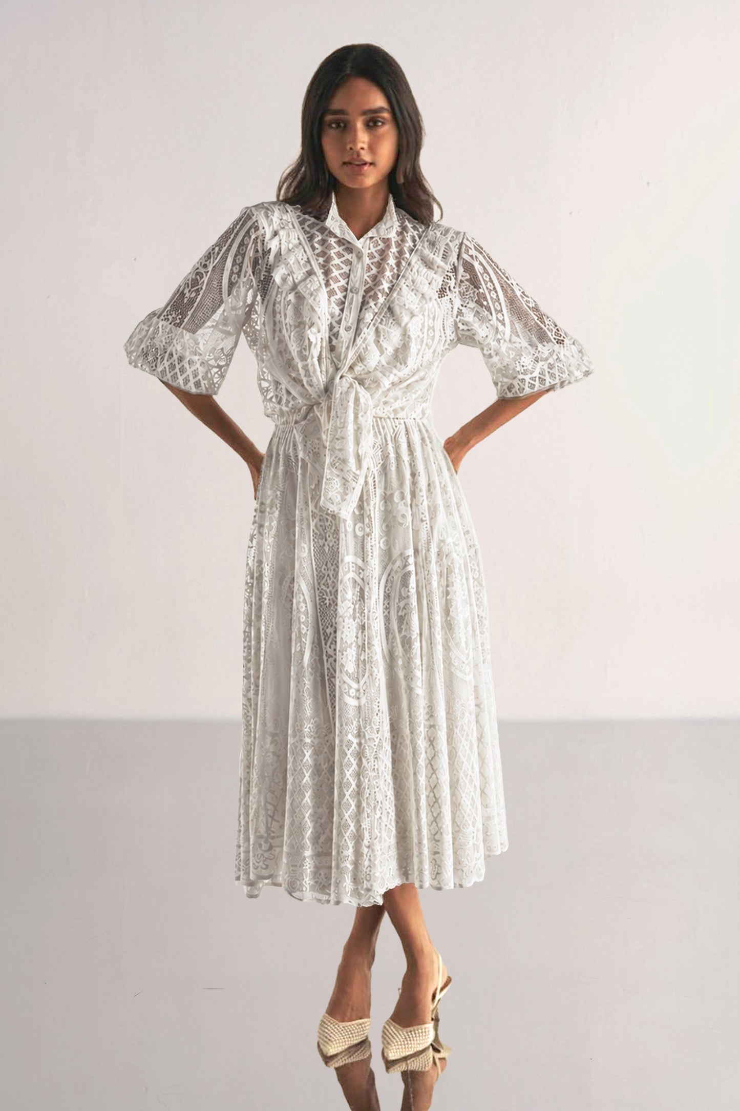 A-LINE LACE SKIRT