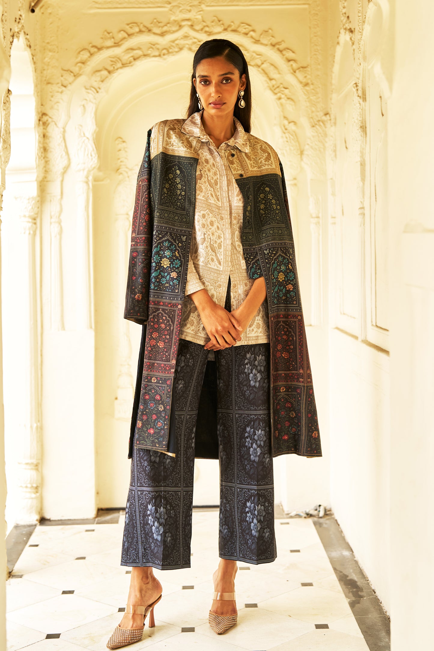 MUGHAL PRINT LONGLINE SET