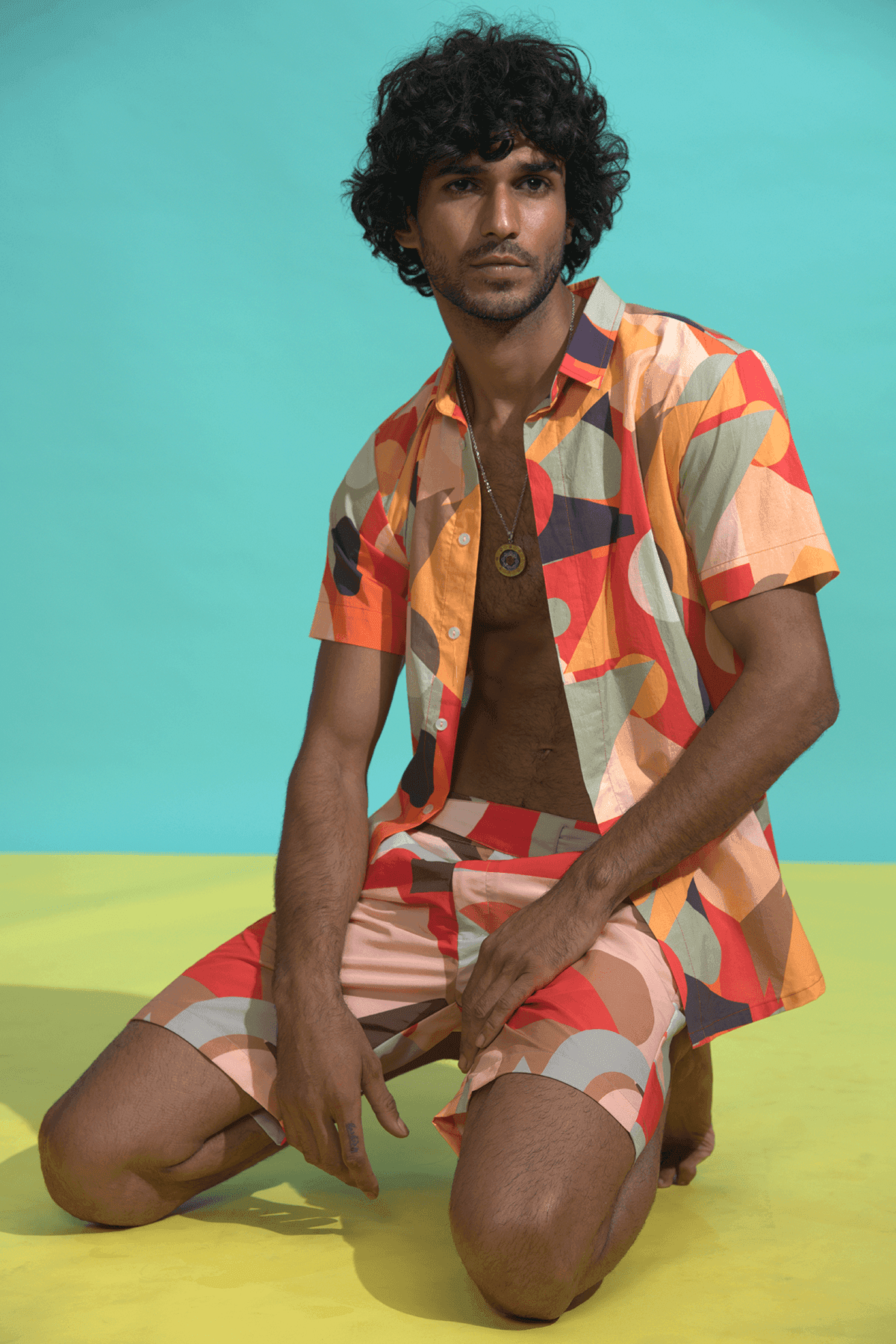 ABSTRACT PRINT SWIM SET - dash and dot