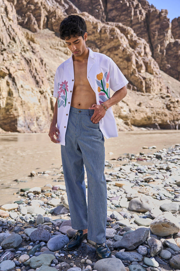 PINSTRIPE BARREL PANT - dash and dot dash and dot