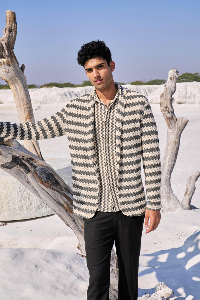 CHEVRON SHIRT AND JACKET SET - dash and dot dash and dot