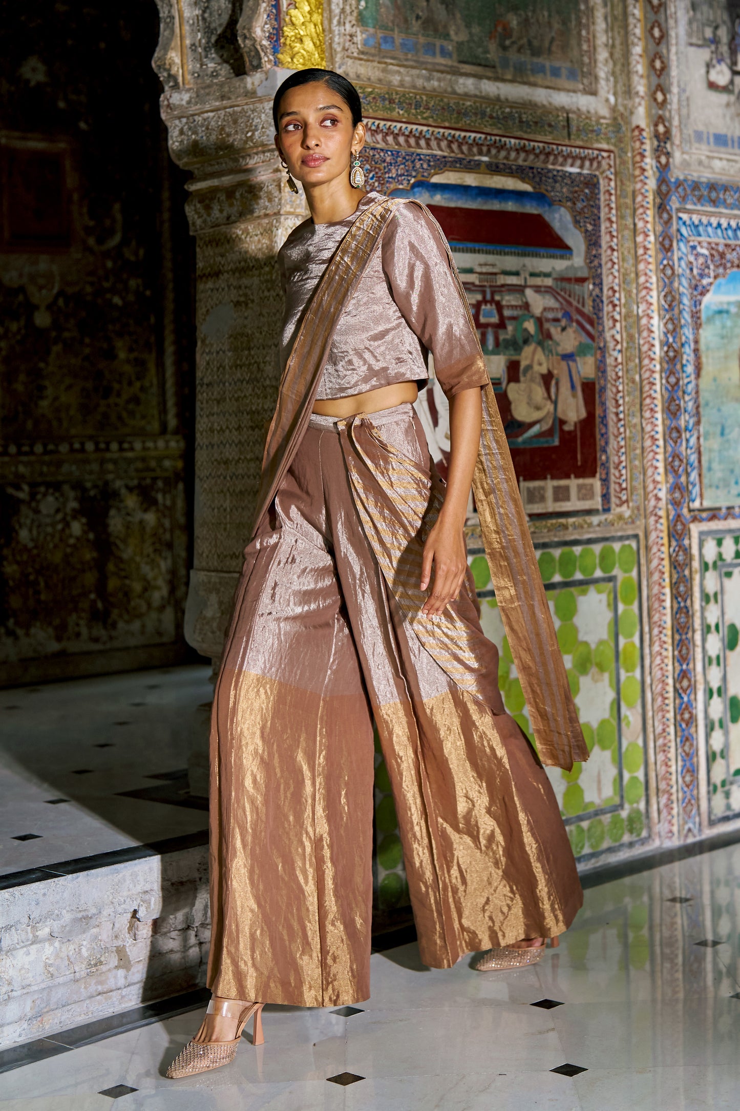 BENARES TISSUE DRAPE PANT