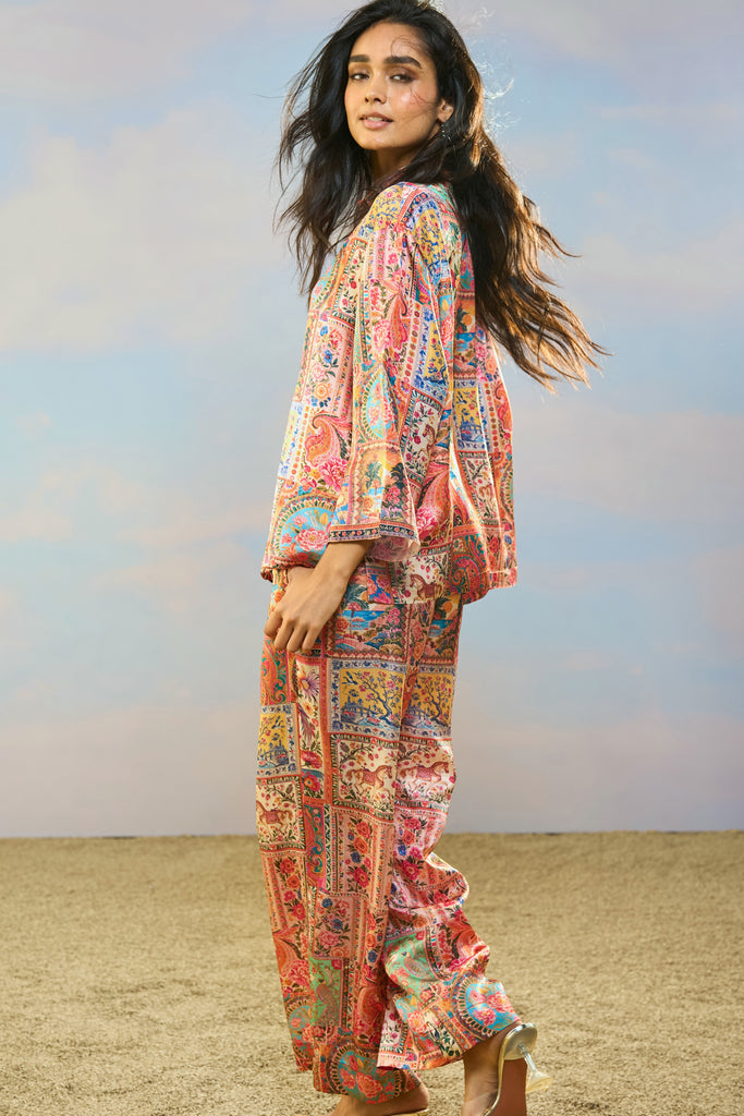 ORNAMENTAL PRINT SHIRT & PANT SET dash and dot