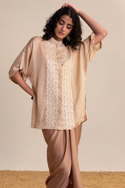 DORI EMBROIDERED BOXY TOP