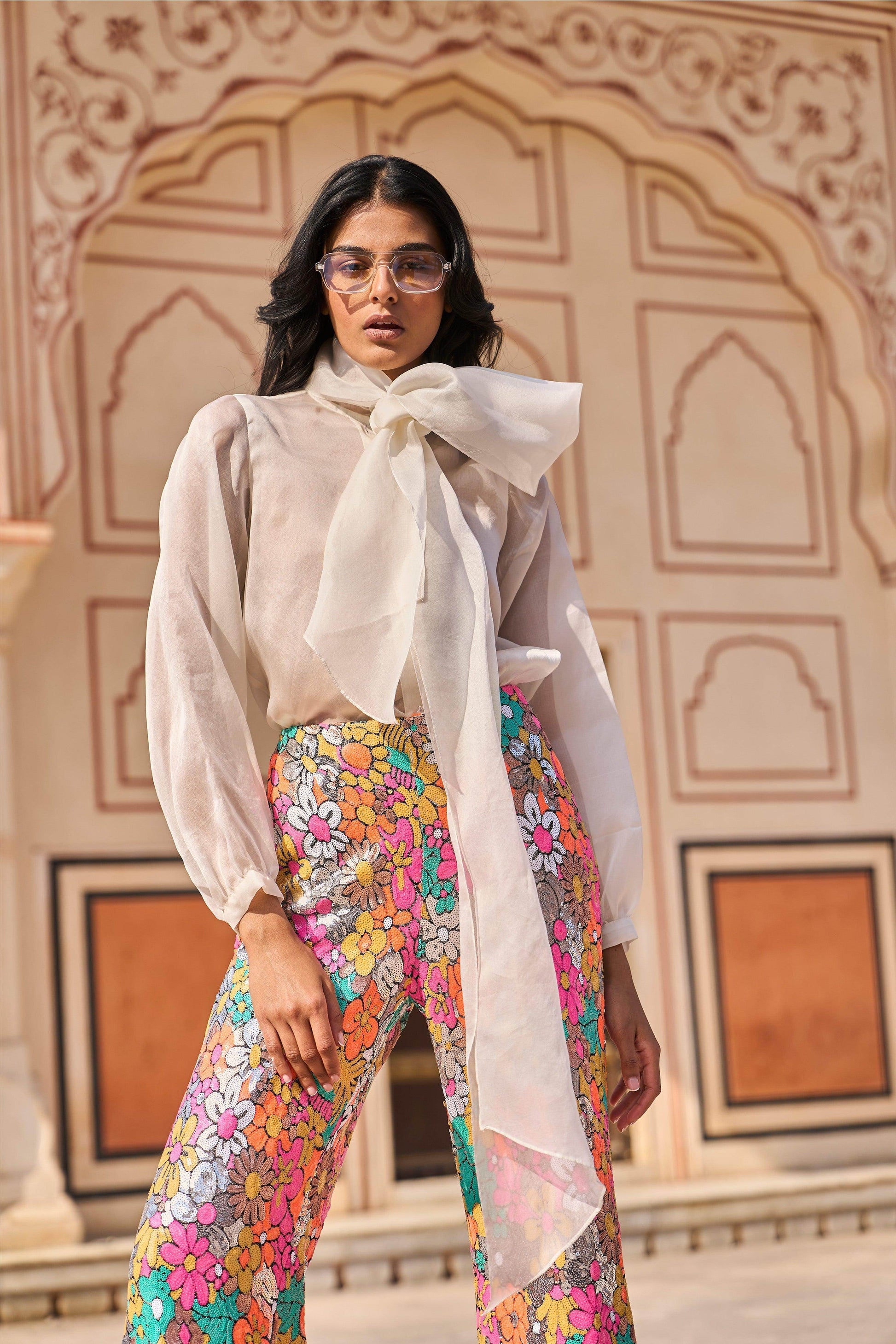 ORGANZA BOW SHIRT - dash and dot