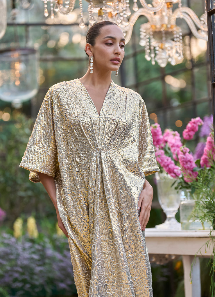 CUTWORK LAMÉ KAFTAN dash and dot