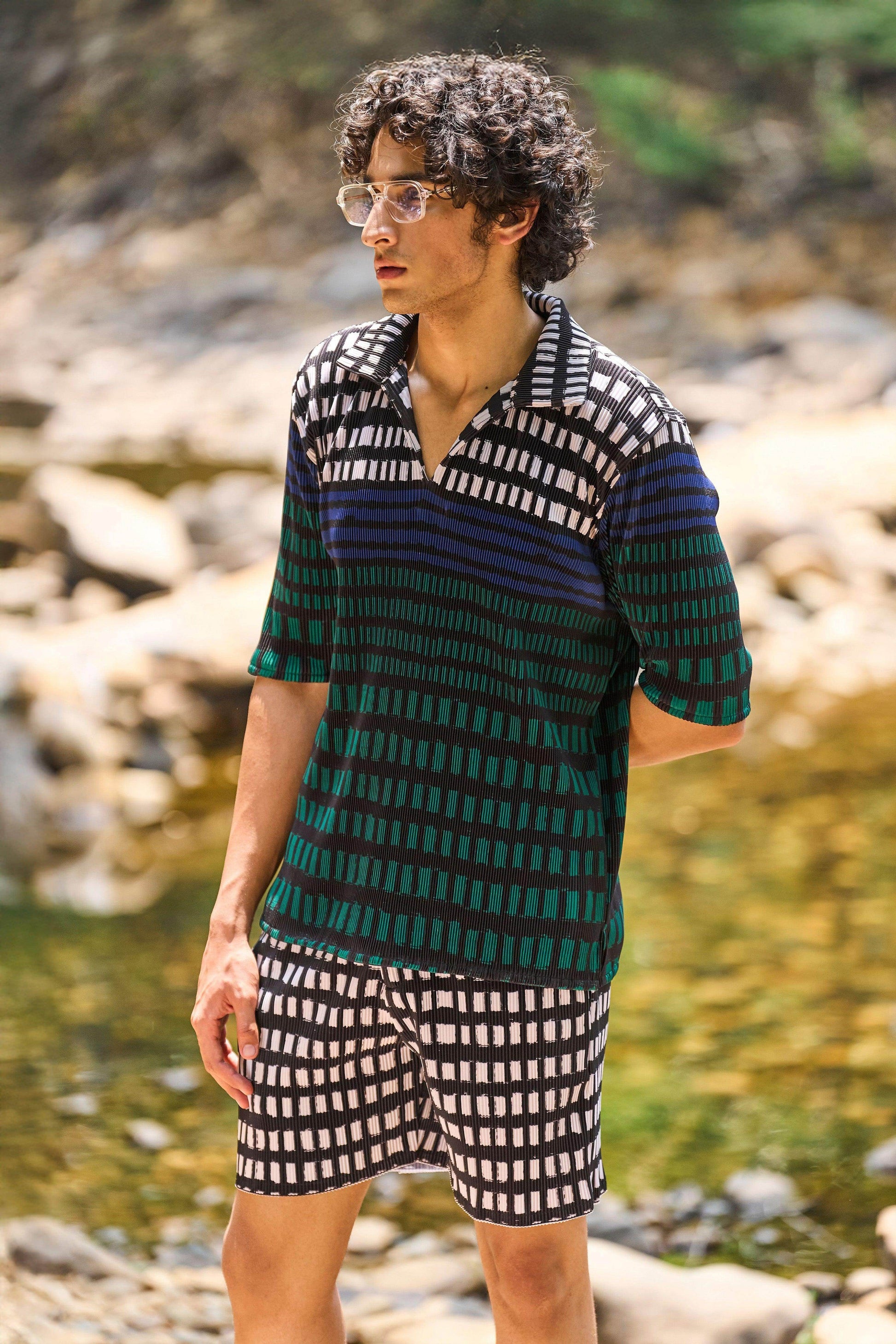 PLEATED SHORTS SET - dash and dot