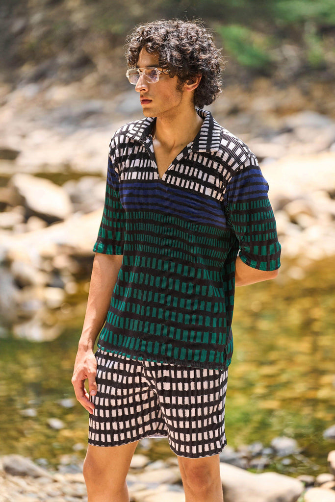 PLEATED SHORTS SET - dash and dot dash and dot