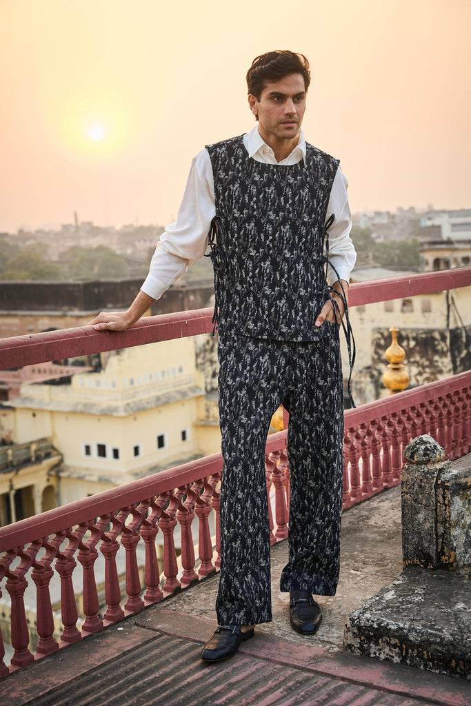 DENIM JACQUARD PANT - dash and dot dash and dot