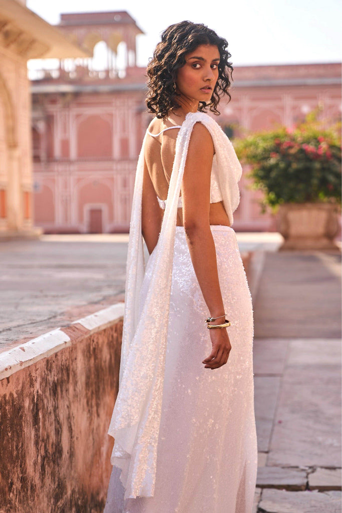 DRAPED SEQUIN TOP - dash and dot dash and dot