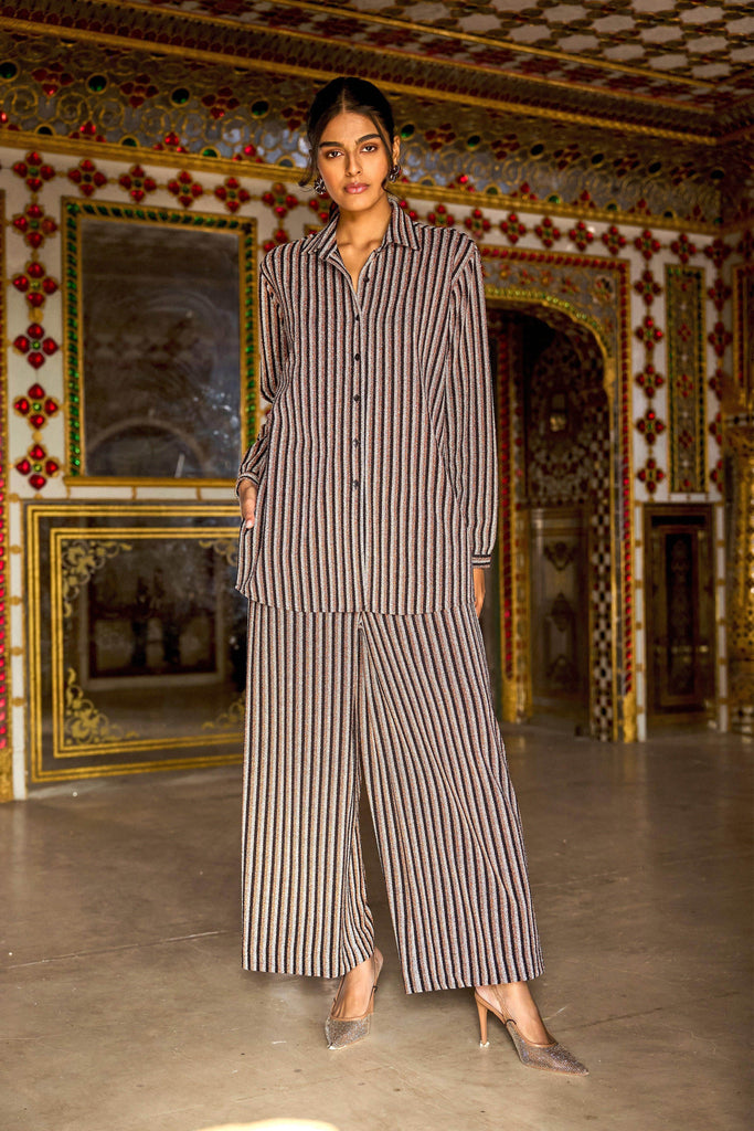 SHIMMER STRIPE KNIT PANT - dash and dot dash and dot