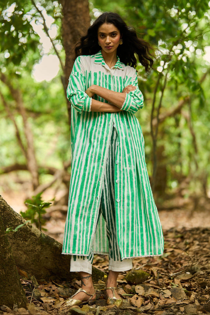 BRUSHTSTROKE DRAPED & PLEATED PANT - dash and dot dash and dot