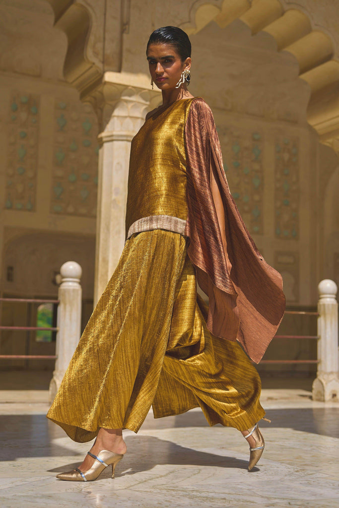 LAMÉ BLOCKED ONE SHOULDER SET - dash and dot dash and dot