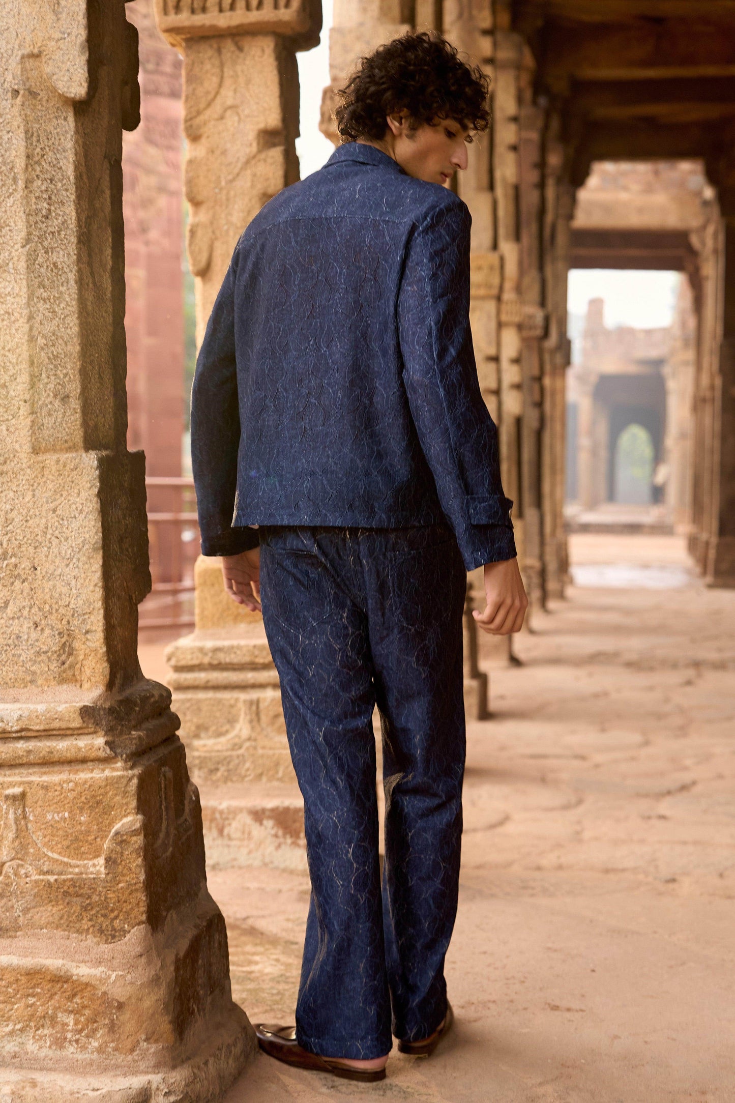 DENIM PATTERNED SET - dash and dot