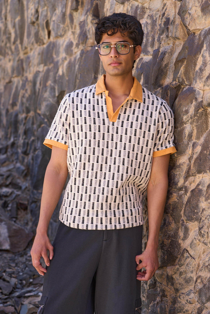 JACQUARD POLO - dash and dot dash and dot