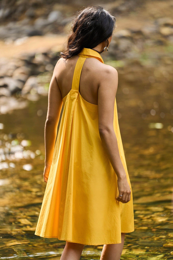 HALTER MINI SHIRT DRESS - dash and dot dash and dot