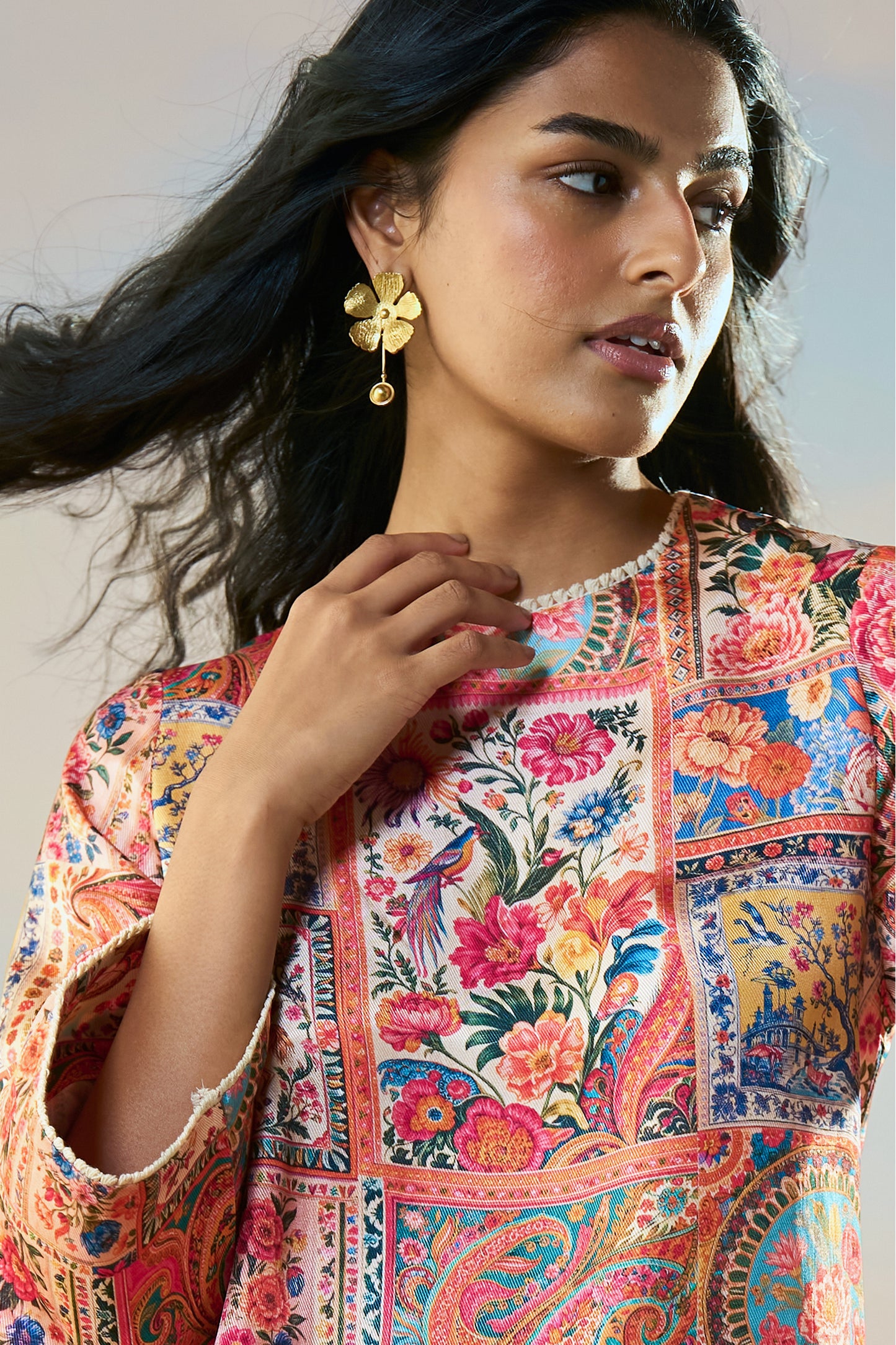 ORNAMENTAL PRINT DRESS