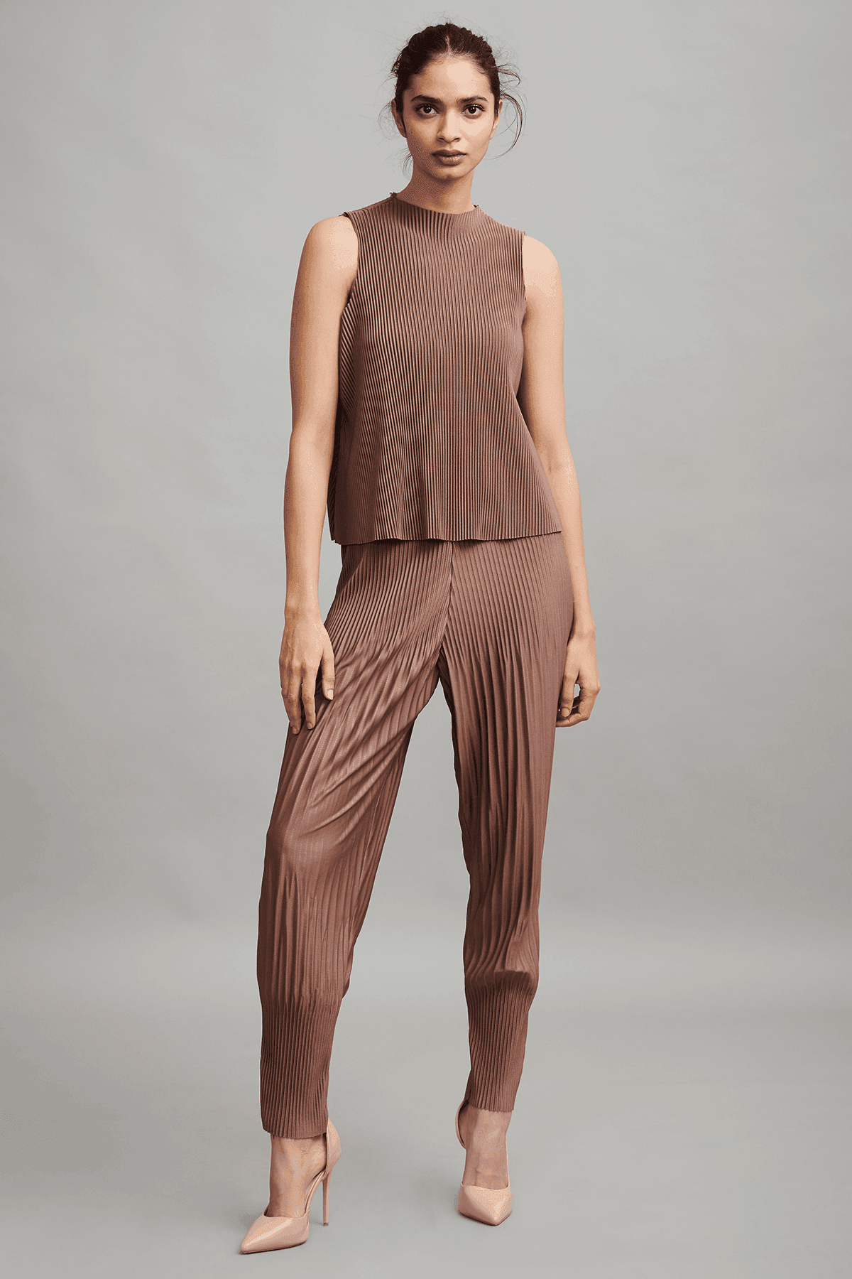 PLEAT SLEEVELESS DRUM SET - dash and dot