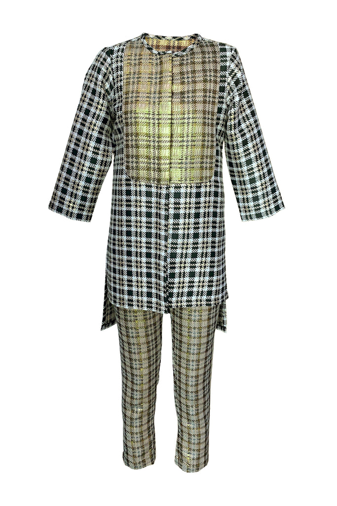 BROCADE HOUNDSTOOTH PANT - dash and dot dash and dot