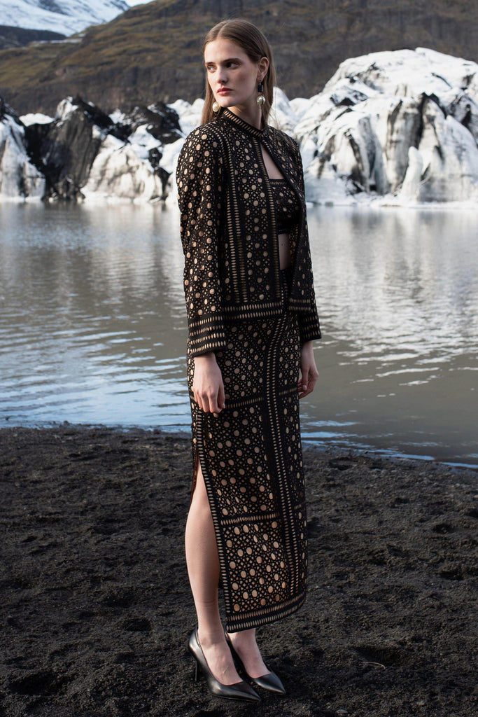 CANING CUTWORK JACKET - dash and dot dash and dot