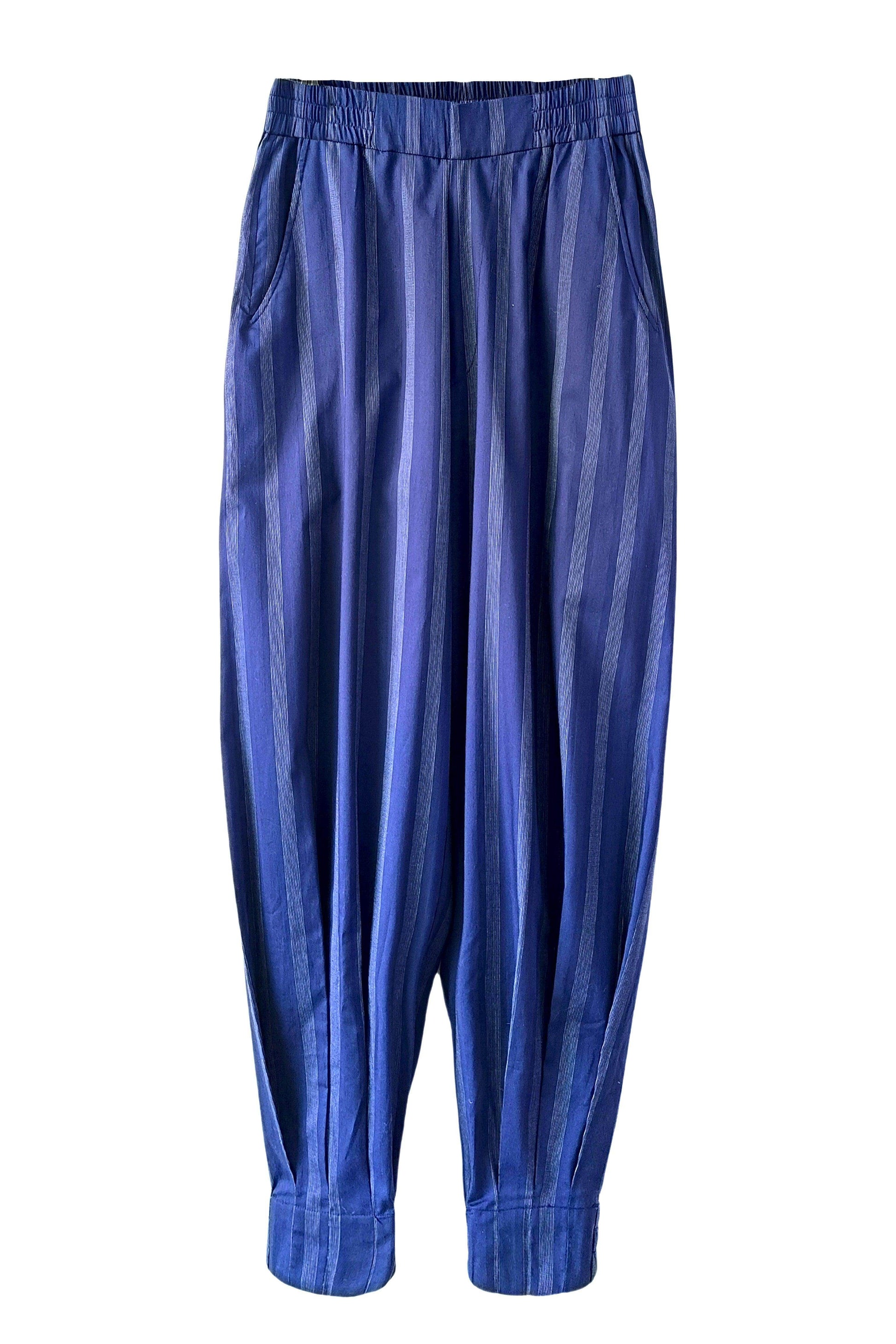 STRIPE BOX PLEATED PANT - dash and dot