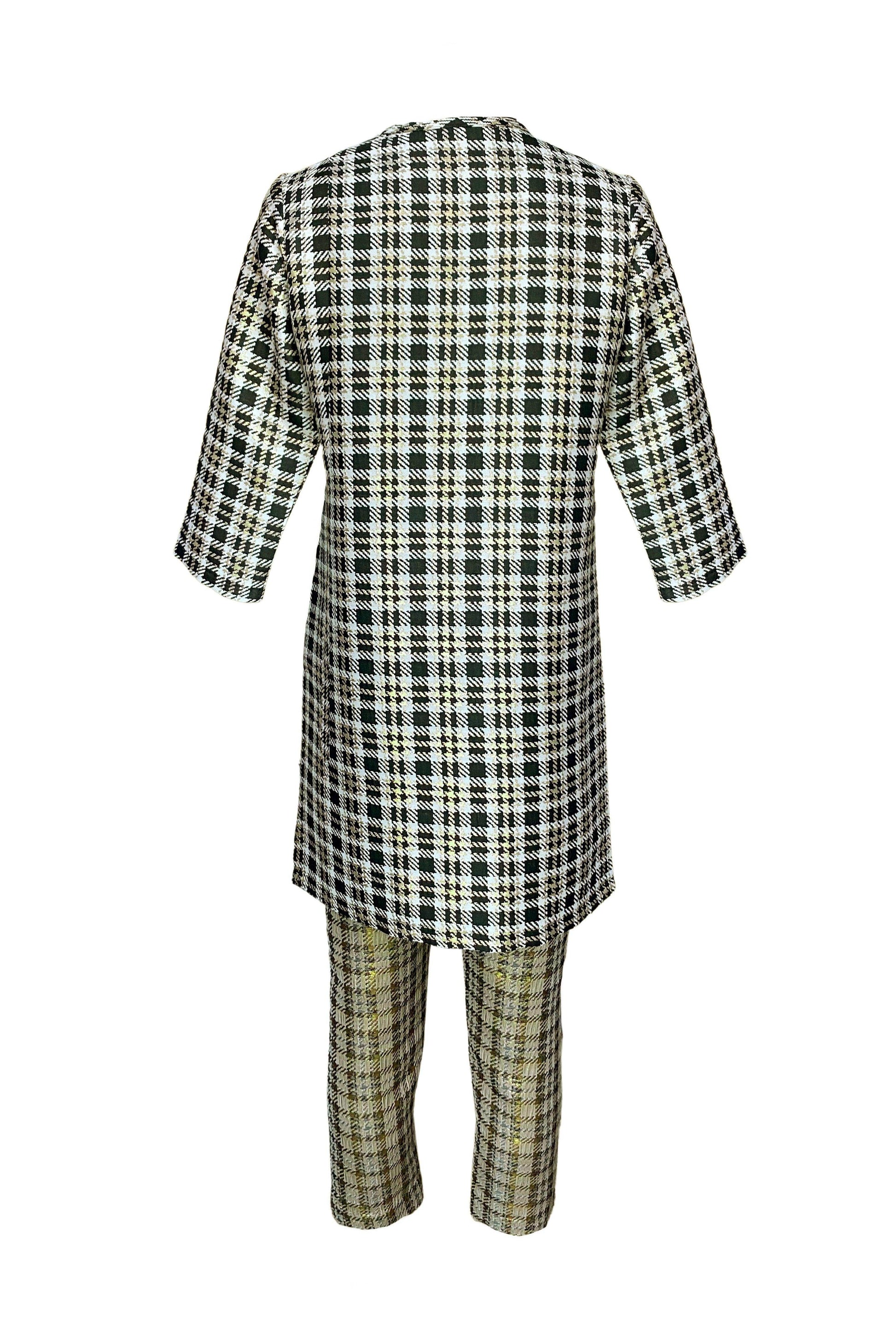 BROCADE HOUNDSTOOTH PANT - dash and dot